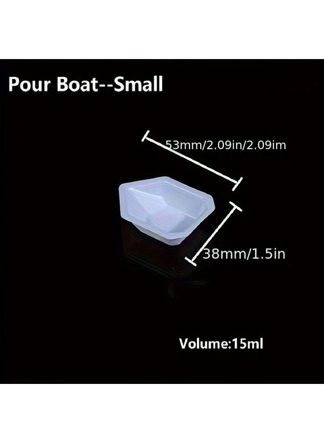 10 Pack Anti Tip Lab Weighing Boats Transparent Durable Plastic 0 51oz - Image 3