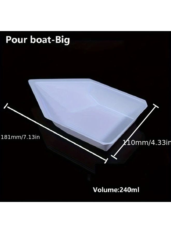 10 Pack Anti Tip Lab Weighing Boats Transparent Durable Plastic 0 51oz - Image 5