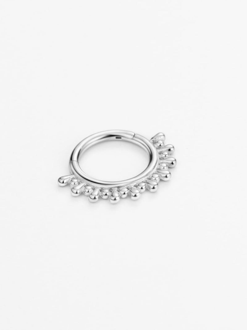 FANSING Beaded Septum Jewelry 16g Septum Ring Surgical Steel Piercing Rings 16 Gauge 8mm Daith Hoop Earring - Image 3