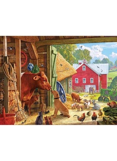 WHITE MOUNTAIN Puzzles Barnyard Buddies 500 Piece Jigsaw Puzzle  - Image 1