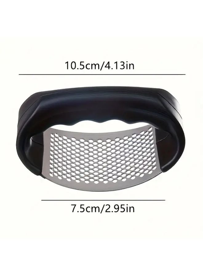 304 Stainless Steel Manual Garlic Press Herb Crusher Vegetable Fruit Chopper Easy Clean - Image 3