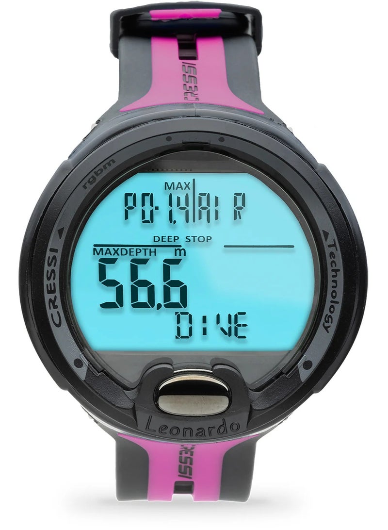 Cressi Leonardo Dive Computer Black/Pink - Image 1