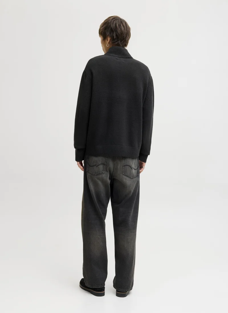 جاك اند جونز Knitted Half Zip Up Sweater