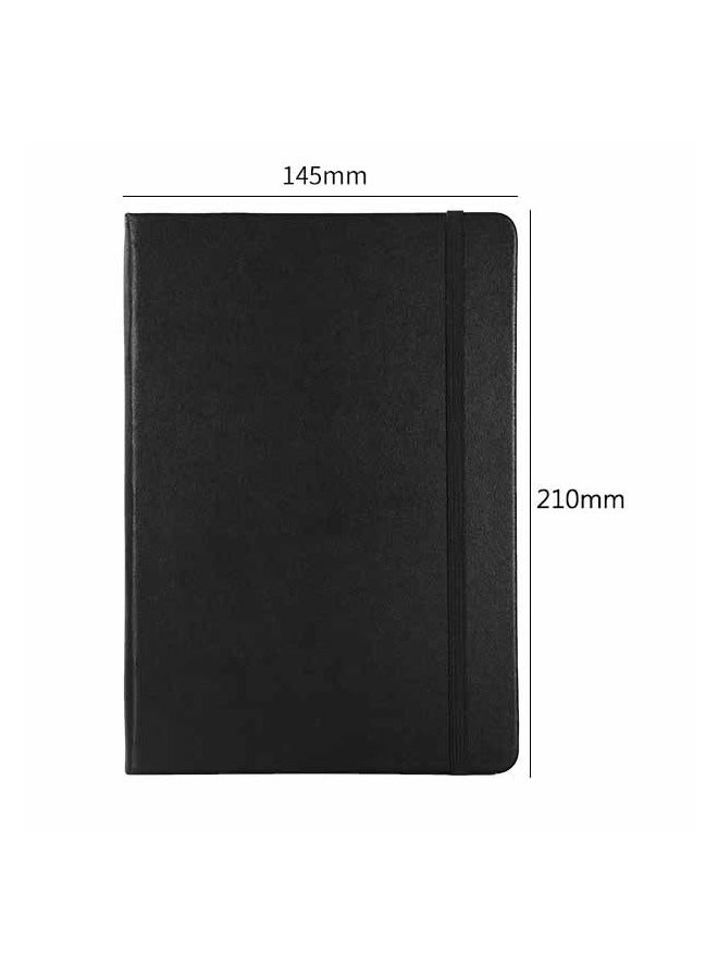 WooFree 2 Pcs Hardcover Lined Notebooks A5 Writing Pads Black and Khaki - Image 2