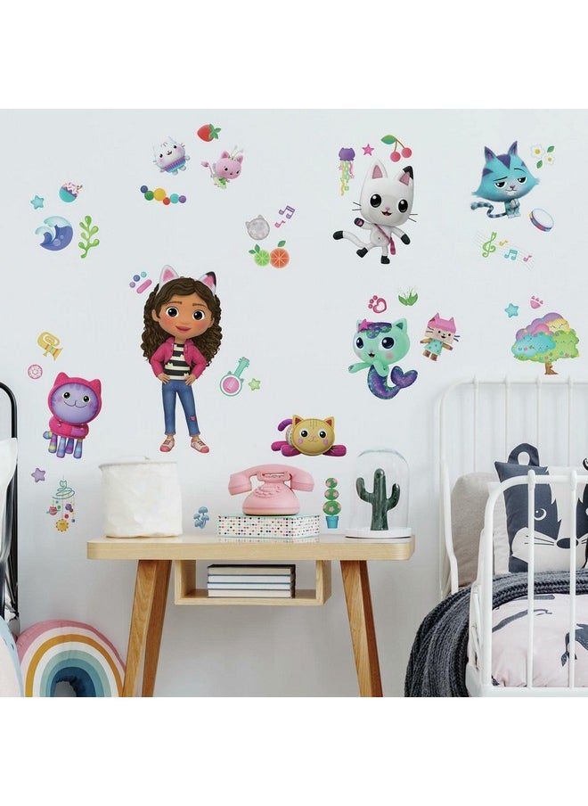 RoomMates Gabby'S Dollhouse Rmk4823Scs Peel And Stick Wall Decals, Pink, Purple, Blue  - Image 1