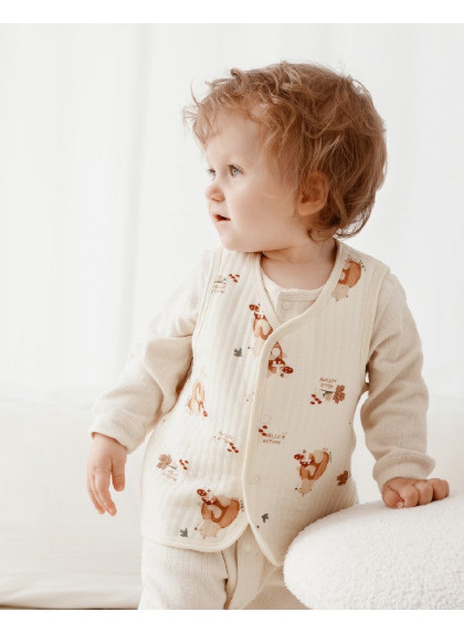 Tongtai Baby Vest, Spring And Autumn Pure Cotton Baby Padded Clothing, Children's Casual Vest, Outerwear Top - Image 1