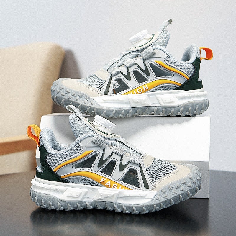 Sports Sandals New Summer Baotou Beach Shoes Children'S Mesh Hollow Frame Single Mesh Shoes - Image 4