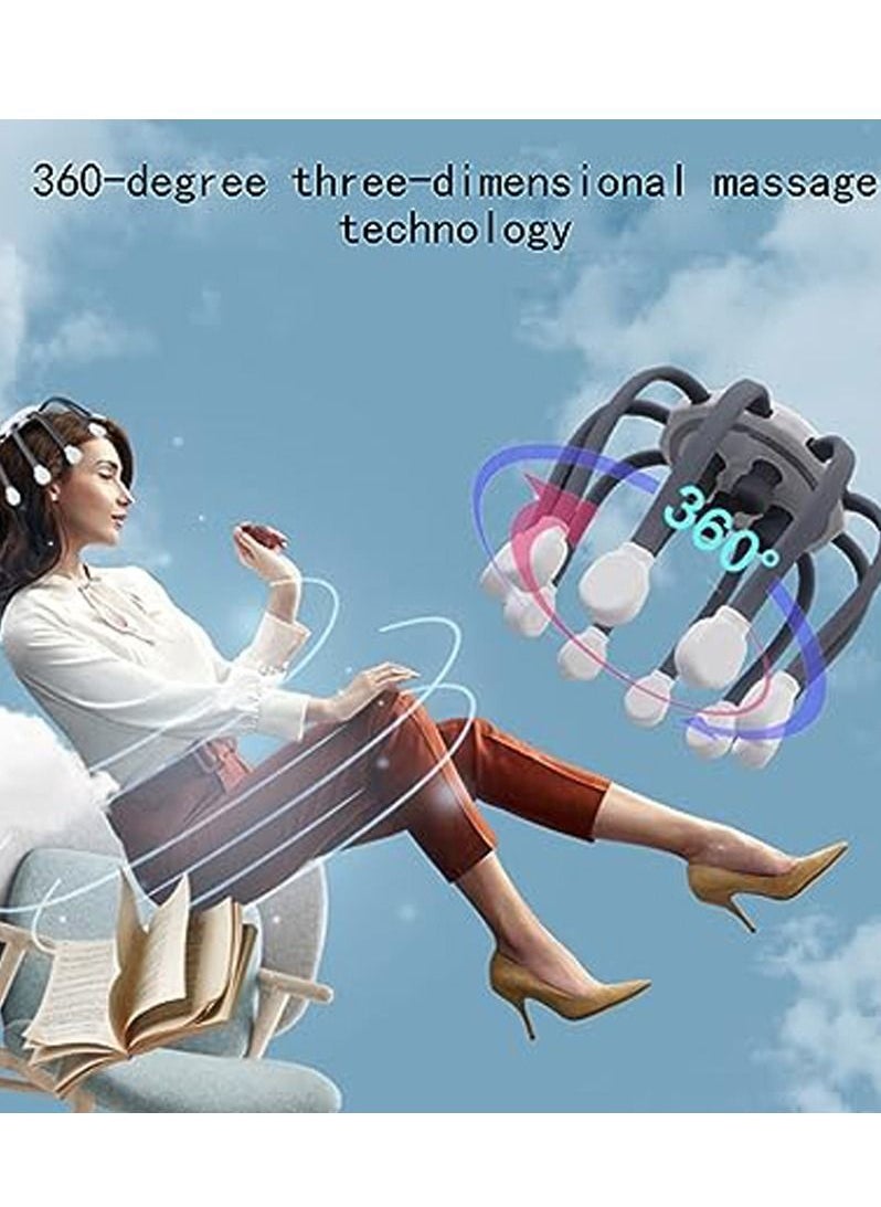 Generic - Multidimensional Head Massage Claws, 10 arrays of 360-degree point distribution with 5-speed settings, electric scalp massager that can promote hair growth, relieve stress, ideal gift for both men and - Image 1