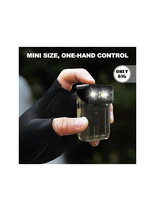 PROMASS Mini EDC Flashlight with Clip, Digital Power Display Rechargeable Flashlight, 180 Degree Twist Small Flash Light, 1200mah LED Magnetic Flat EDC Pocket Light for Running, Camping, Cycling - Image 4