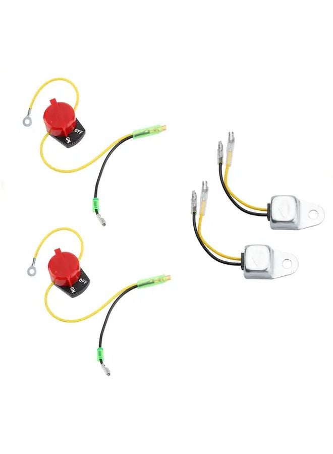 Engine Stop Switch With Low Oil Alert Sensor 2 Sets For GX160 GX200 GX270 GX340 - Image 1