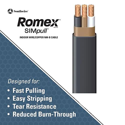 Southwire 28893602 Nonmetallic With Ground Sheathed Cable, Black - Image 3