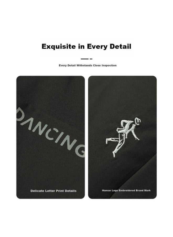 Dancing Wolves Quick-dry Spring Summer Elastic Waist Casual Nine-point Pants Commuter Men's Casual Pants 203 Army Green 54/xl - Image 4