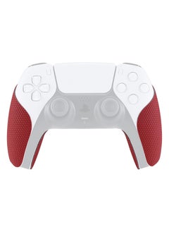 PlayVital Red Anti-Skid Sweat-Absorbent Controller Grip for PS5 Controller, Professional Textured Soft Rubber Pads Handle Grips for PS5 Controller - PFPJ005
