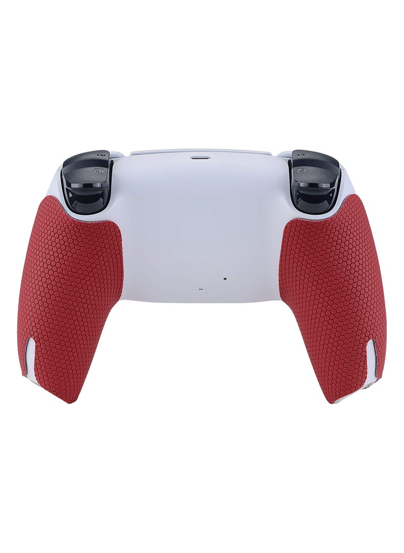 playvital - PlayVital Red Anti-Skid Sweat-Absorbent Controller Grip for PS5 Controller, Professional Textured Soft Rubber Pads Handle Grips for PS5 Controller - PFPJ005 - Image 1
