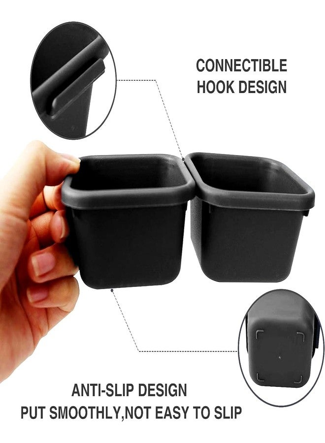 AMAZOPY 8 PCS Drawer Organizer Tray Set, Plastic Storage Boxes for Kitchen, Office, Makeup & Jewelry, Multipurpose Drawer Divider Set (Black) - Image 4