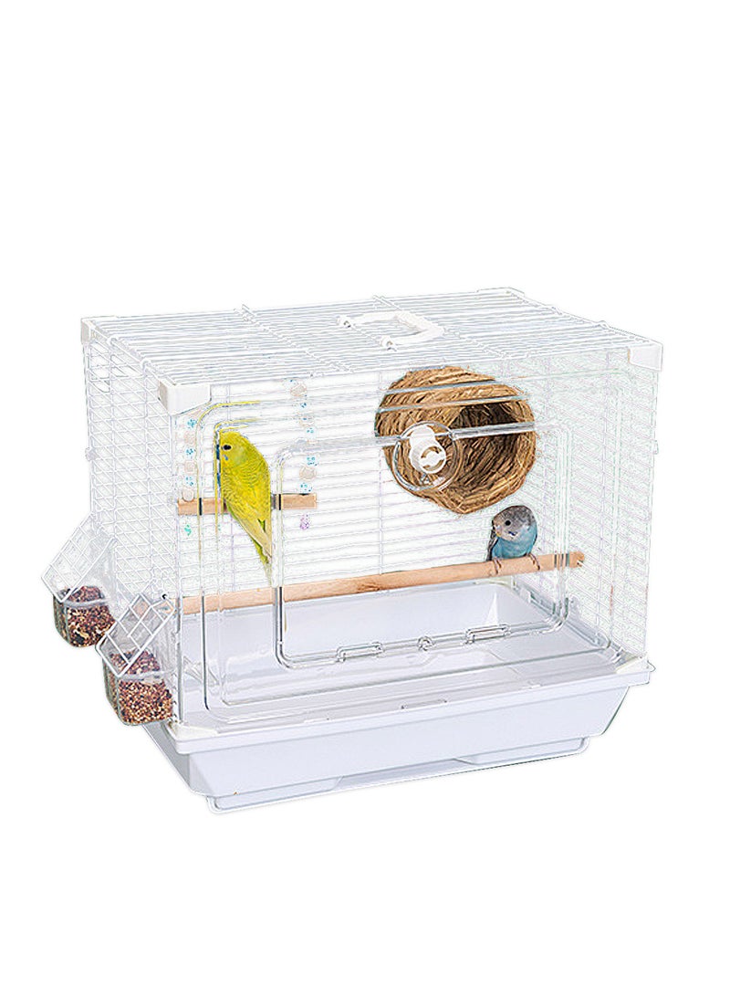 كيدل قفص طيور أكريليك، قفص طيور البادجي، طائر الفاوانيا الأسود، قفص طيور الفيلا الكبير ذو العيون البيضاء، قفص زينة - Image 1