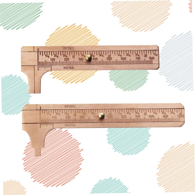 Jojofuny Antique Brass Sliding Caliper 80mm 100mm Dual Gauge Jewelry Measuring Tool - Image 3