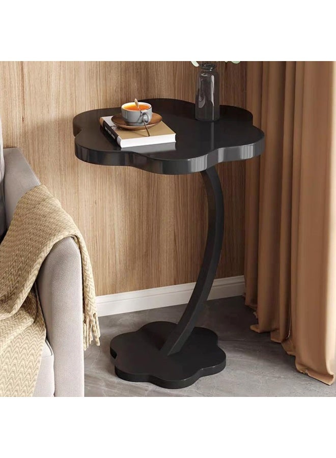 DubaiGallery Space-Saving C-Shaped Side Table, Modern Accent Table with Marble Look - Image 4