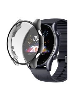 Generic compatible with Amazfit GTR3 / GTR3 Pro, All-around Flexible TPU Case with Screen Protector, Soft Frame Shock Resistant Cover compatible Amazfit GTR 3 / 3 Pro - Black  - Image 1