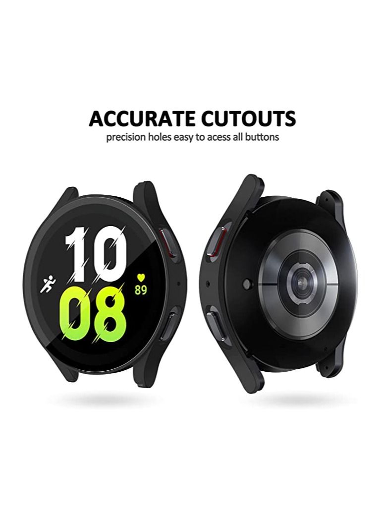 compatible with Amazfit GTR3 / GTR3 Pro, All-around Flexible TPU Case with Screen Protector, Soft Frame Shock Resistant Cover compatible Amazfit GTR 3 / 3 Pro - Black  - Image 2