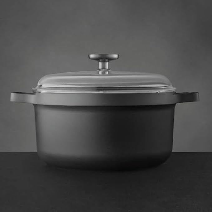 Berghoff Aluminium Stockpot With Lid Suitable For All Hobs Including Induction BlackClear 24Centimeter 49 Ltr 2307310 - Image 4