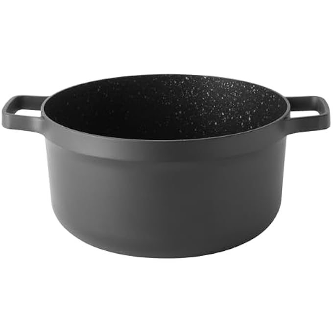 Berghoff Aluminium Stockpot With Lid Suitable For All Hobs Including Induction BlackClear 24Centimeter 49 Ltr 2307310 - Image 3