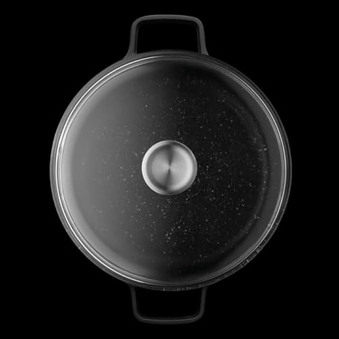 Berghoff Aluminium Stockpot With Lid Suitable For All Hobs Including Induction BlackClear 24Centimeter 49 Ltr 2307310 - Image 5