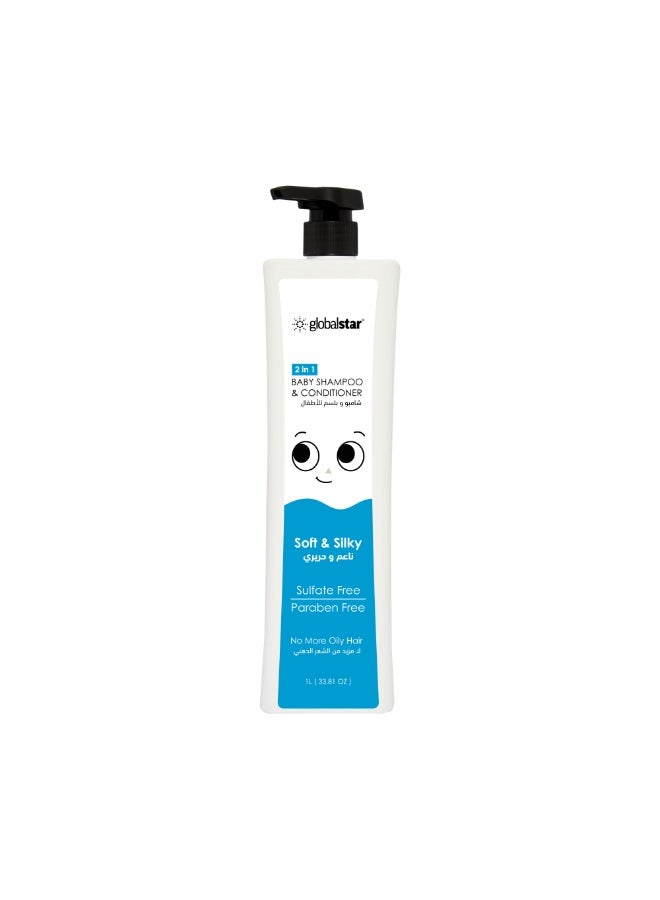 Global Star Baby Shampoo and Conditioner for Oily Hair 1000ml - Image 1