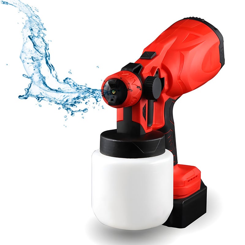 Cordless Paint Sprayer 21V Max Battery Electric Tools Paint Sprayer with 4 Copper Nozzles 3 Spray Patterns 800ml Container for Furniture / Fence / Walls / Door / Garden Chairs - Image 1