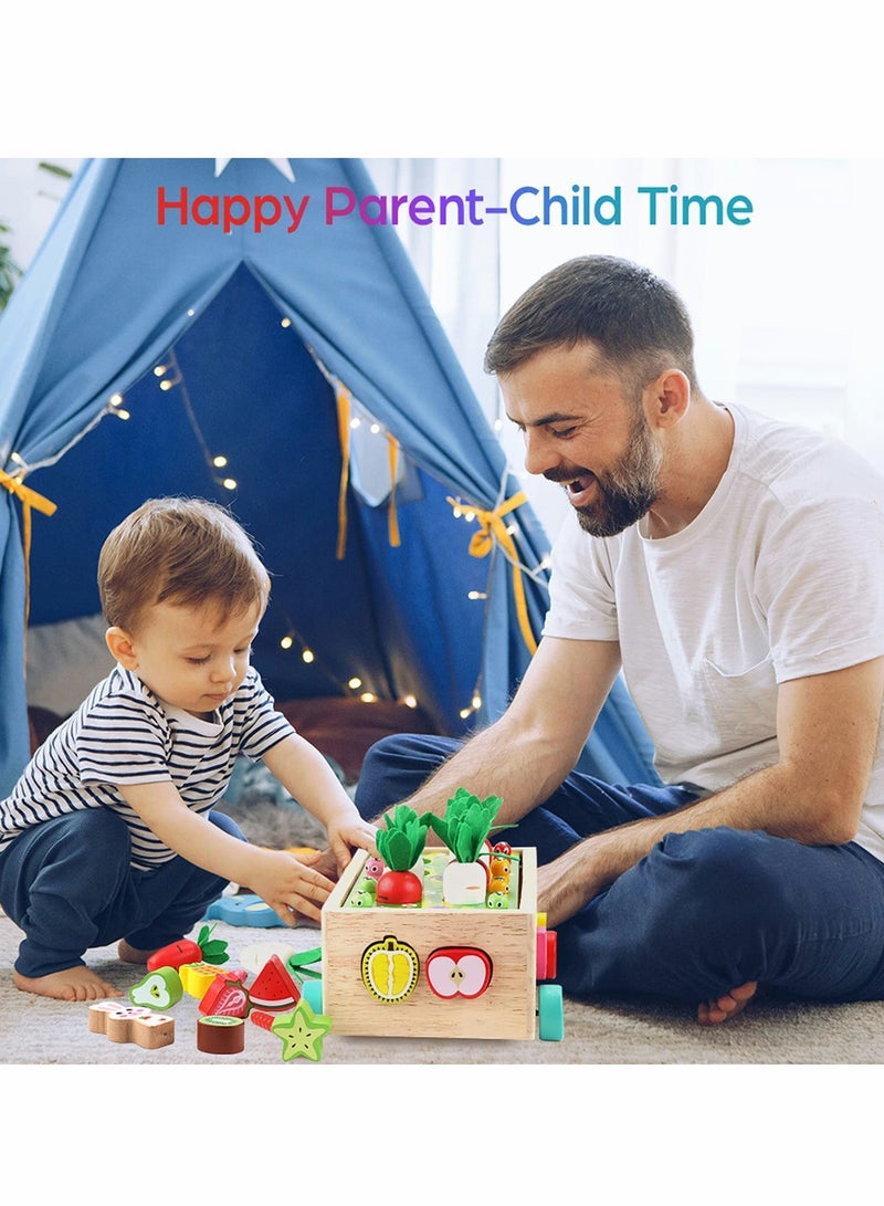 SYOSI Toddlers Wooden Educational Toys for Baby Boys Girls Age 1 2 3 Year Old, Shape Sorting Toys Gifts for Kids 1-3, Wood Preschool Learning Fine Motor Skills Game - Image 4