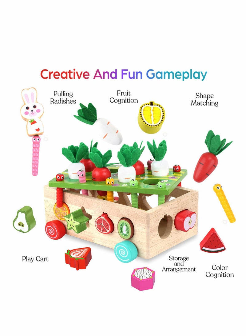 SYOSI Toddlers Wooden Educational Toys for Baby Boys Girls Age 1 2 3 Year Old, Shape Sorting Toys Gifts for Kids 1-3, Wood Preschool Learning Fine Motor Skills Game - Image 3