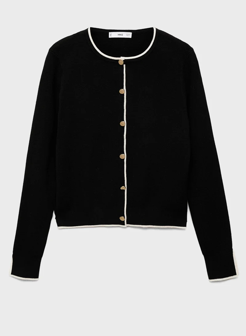 MANGO Button Knit Cardigan