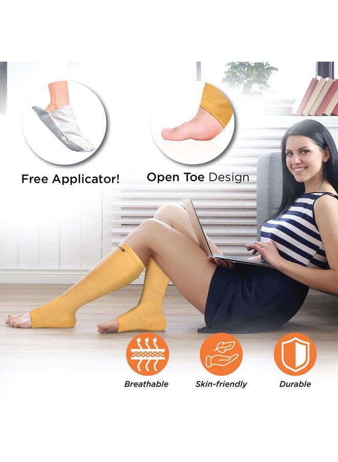 Vissco Medical Compression Stockings (Below Knee), to Improve Blood Circulation, Aching Legs, Pain Relief, Sore Legs - Small (Beige) - 1 Pair - Image 5