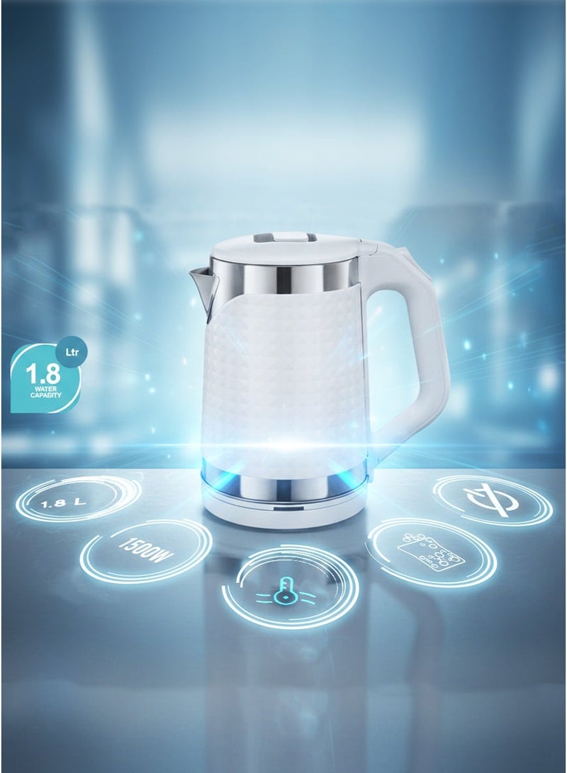 BENKING Electric Kettle with 1.8L Capacity and 1500W Power – Fast & Safe Boiling with Auto Shut-Off and Anti-Scale System - Image 3