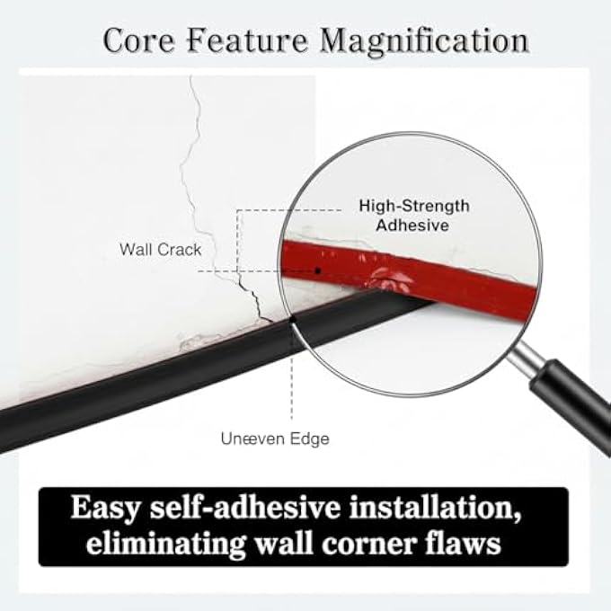 5M BLACK SELF-ADHESIVE DECORATIVE STRIPS, 21 X 5 MM WALL EDGING STRIP PEEL AND STICK TRIM, 3D SEAM WALL STICKER DECOR TAPE DECORATIVE FOR WALL EDGES, CORNER DECORATION, TPE TRIANGLE CEILING STRIPS - Image 2