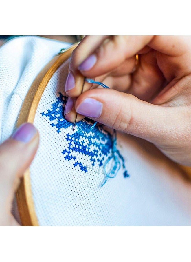 Similane - Similane Embroidery Kit 215 Pcs,100 Colors Threads,5 Pcs Embroidery Hoops,3 Pcs Aida Cloth,40 Sewing Pins,Cross Stitch Tools and Embroidery Starter Kit for Adults and Kids Beginners - Image 1