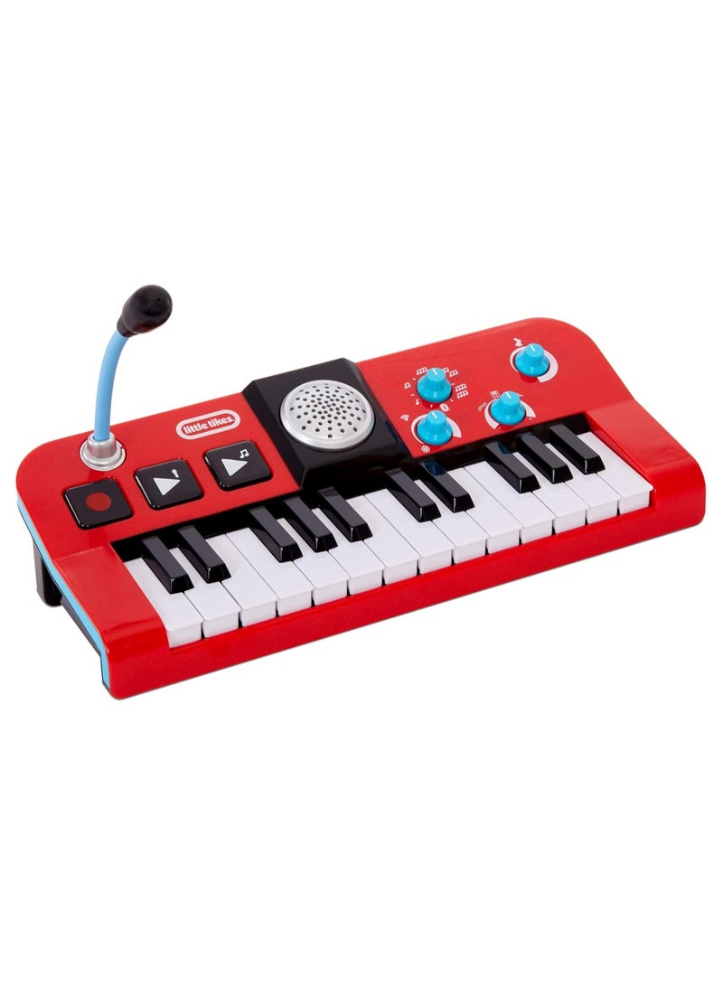 Little Tikes My Real Jam Keyboard – Red | Toy Piano with Microphone & Bluetooth for Kids