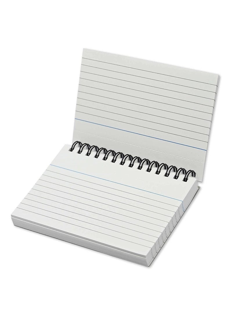 FIS FIS Ruled Record Card 180 Gsm 5X3 Inch Double Loop Spiral 50 Sheets White -FSIC53-180SPWH  - Image 1