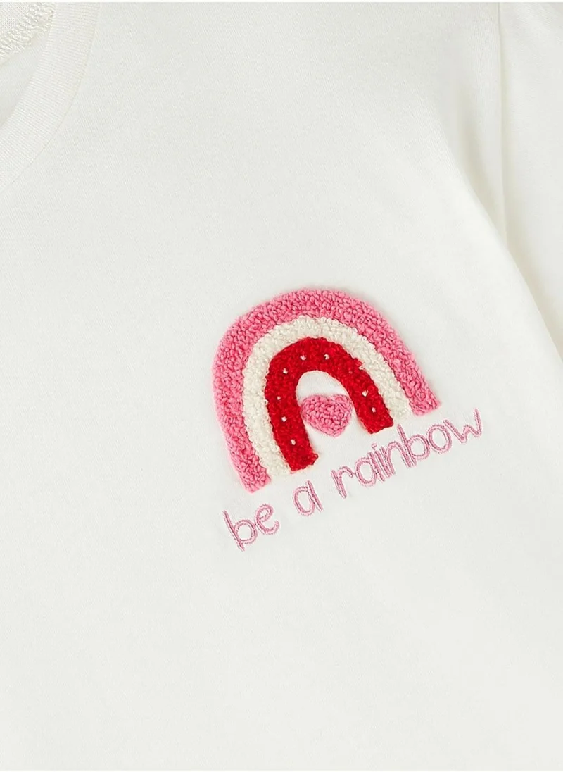 جون Kids Embroidered Crew Neck T-Shirt