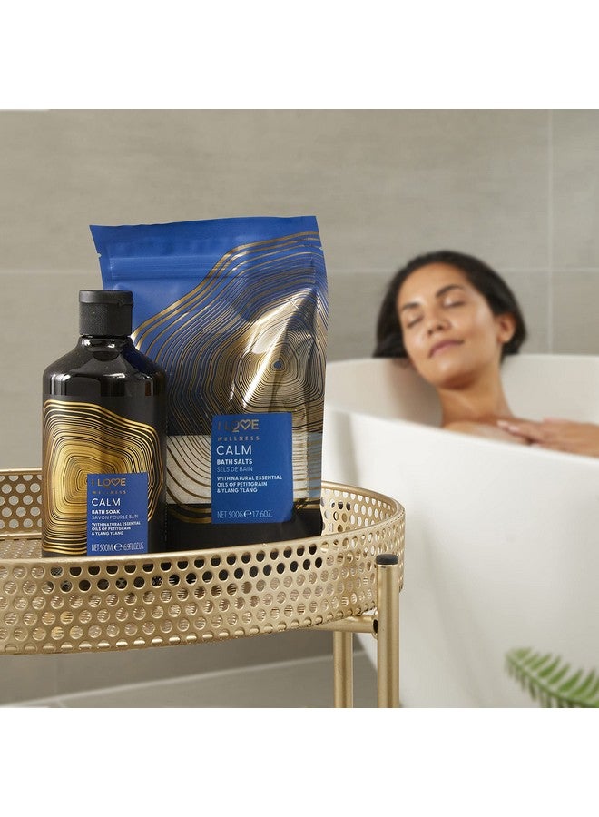 I LOVE Wellness Calm Bath Soak With Natural Essential Oils Of Petitgrain & Ylang Ylang Fragranced Bath Soak Invigorating Aroma Vegetarian & Veganfriendly500Ml - Image 3
