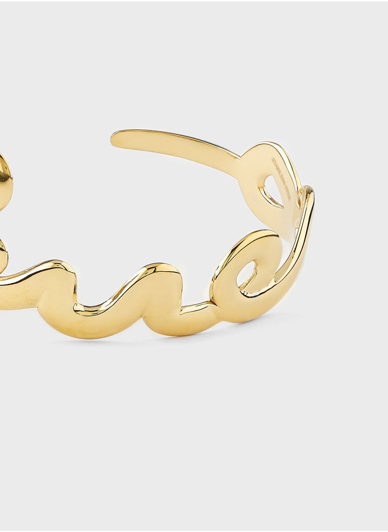 Logo Script Bangle Bracelet