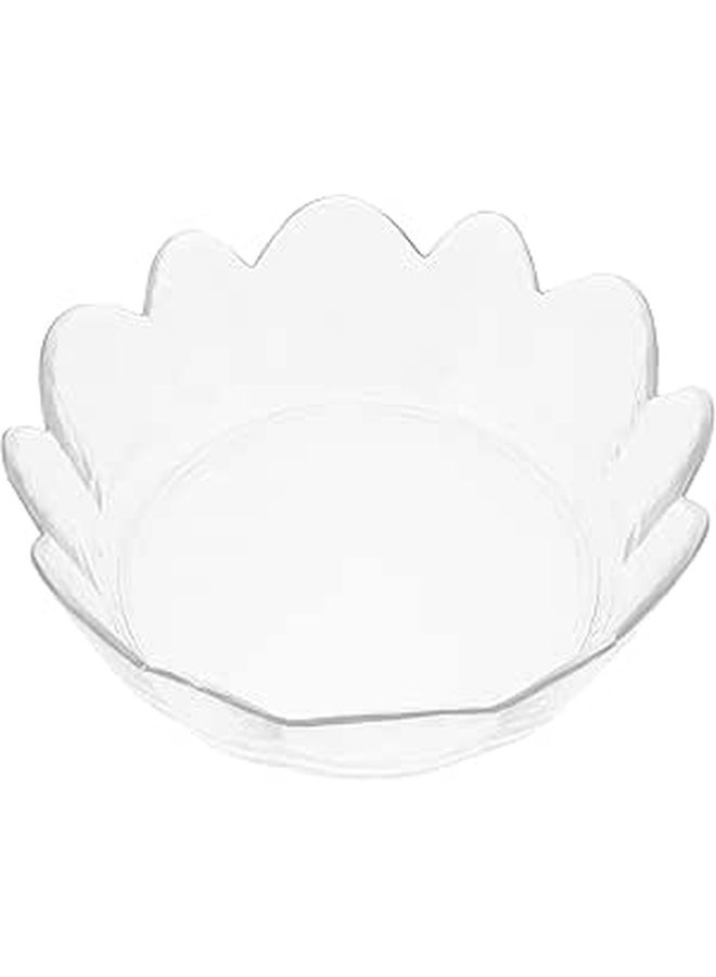 Glass Salad Bowl with Irregular Edges for Serving and Storage Kitchen Dining Fruit Bowl - Image 1