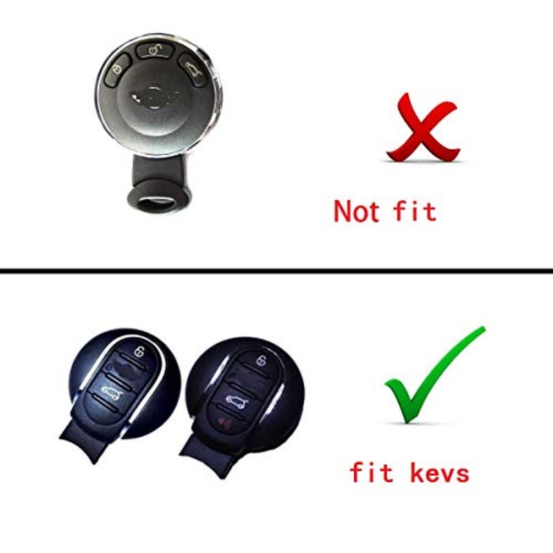غطاء مفتاح التحكم عن بعد الذكي لموديلات BMW Mini Cooper F54 F55 F56 F57 F60، مادة TPU الناعمة، وردي، تصميم 3-4 أزرار مع سلسلة مفاتيح - Image 2