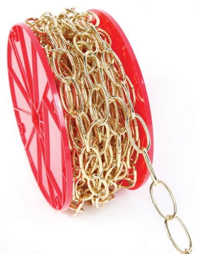 Koch 791826 Trade Size 10 by 50Feet Decorator Chain Hanging Lights Chain Brass Plated up to 45 lbs Working Load Limit