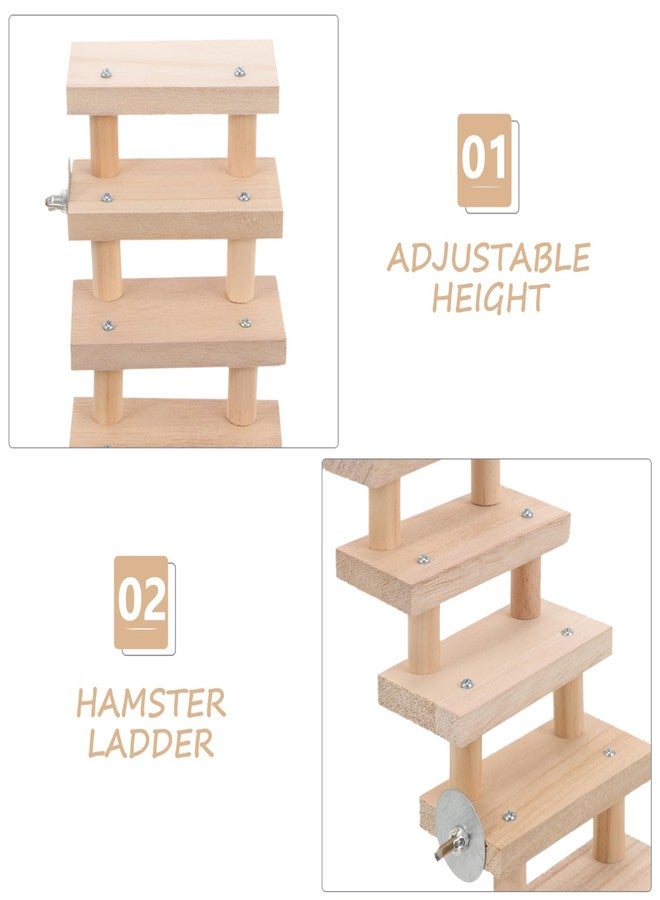 INOOMP Hamster Ladder Toy Wooden Climbing Toy for Guinea Pigs Cage Ladder for Small Animals - Image 3