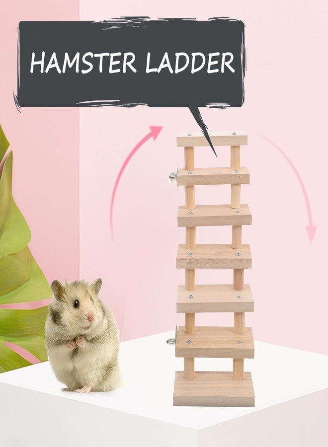INOOMP Hamster Ladder Toy Wooden Climbing Toy for Guinea Pigs Cage Ladder for Small Animals - Image 2