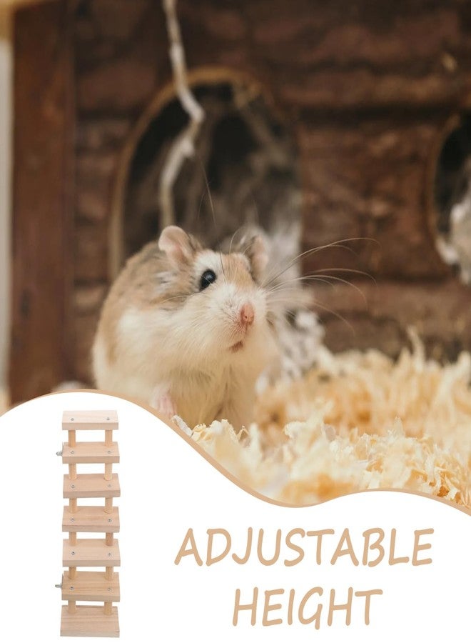 INOOMP Hamster Ladder Toy Wooden Climbing Toy for Guinea Pigs Cage Ladder for Small Animals - Image 4