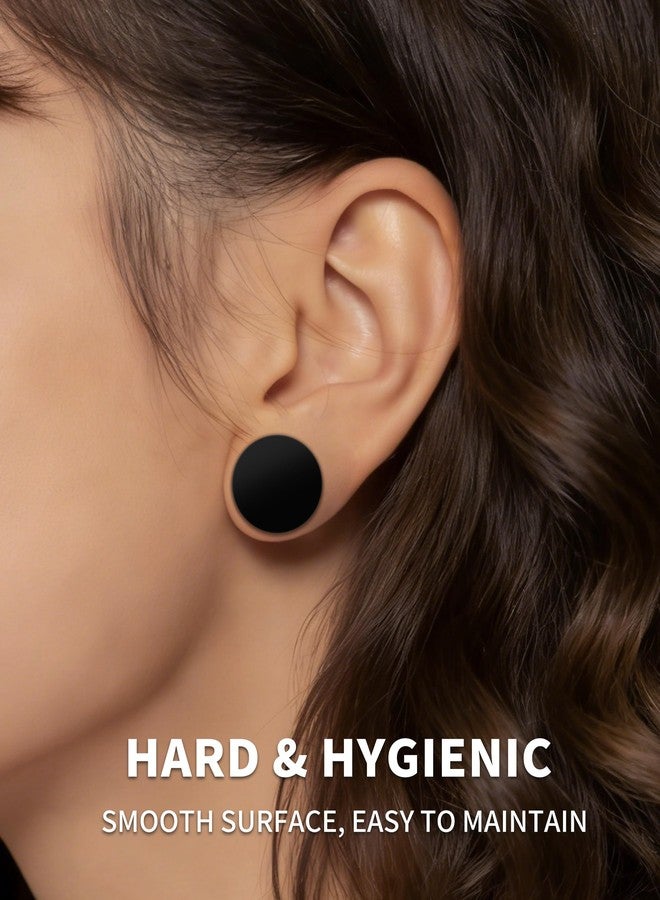 Qmcandy Solid Silicone Flesh Ear Gauges Stretching Kit Double Flared Ear Plugs Expanders Stretcher Saddle Piercing 3MM-25MM, Black - Image 5