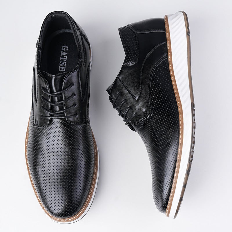Summer Men'S Leather Shoes Korean Style Trendy Casual Shoes Business Youth Breathable British Versatile Shoes - Image 5