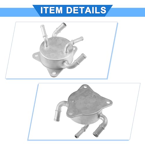 VekAuto Engine Oil Cooler Compatible for Honda Civic 2006-2011, Durable Aluminum Alloy Silver Tone Transmission Oil Cooler - Image 5